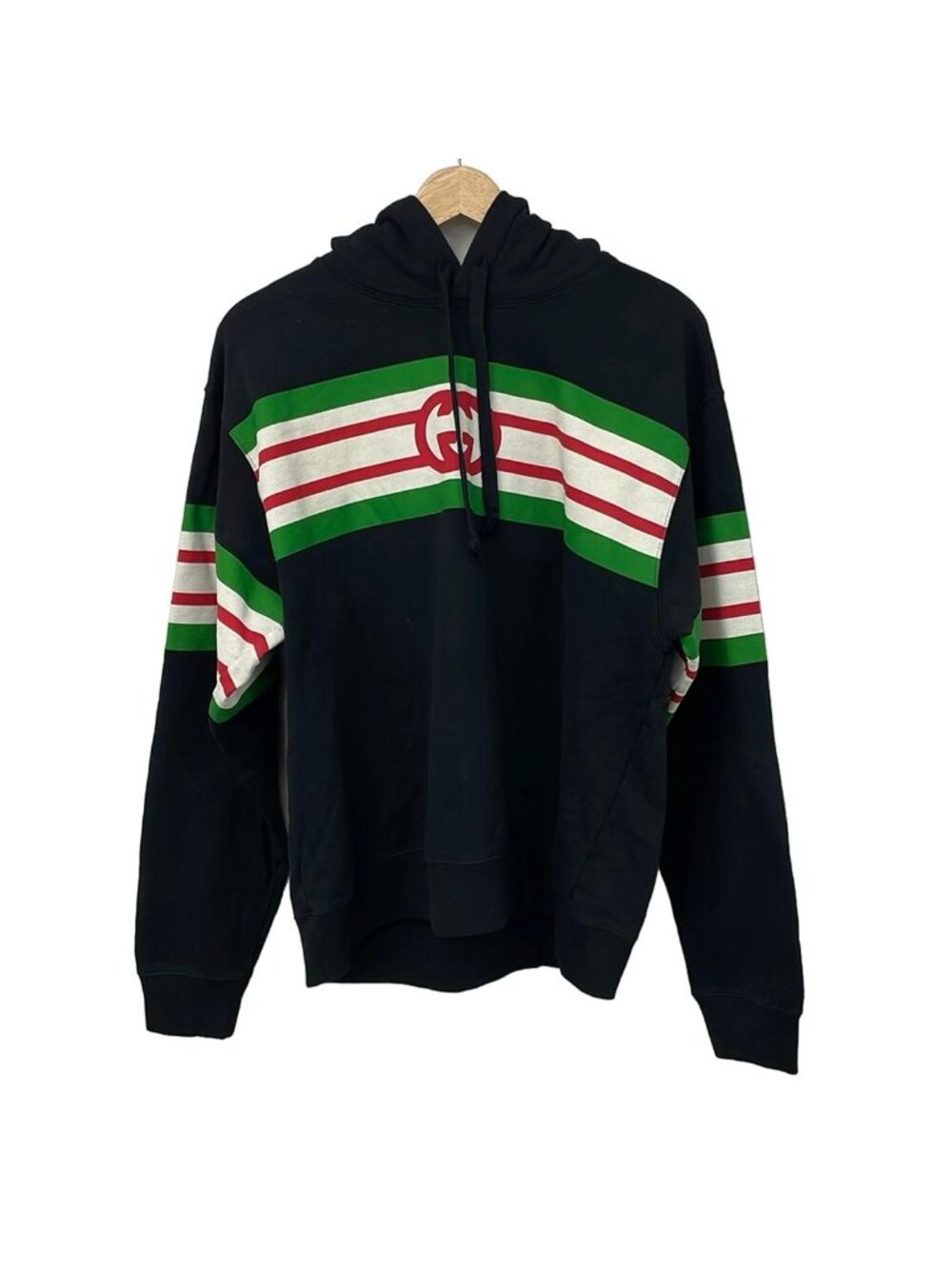 Gucci Hoodie XS Black Green Multi Long Sleeve